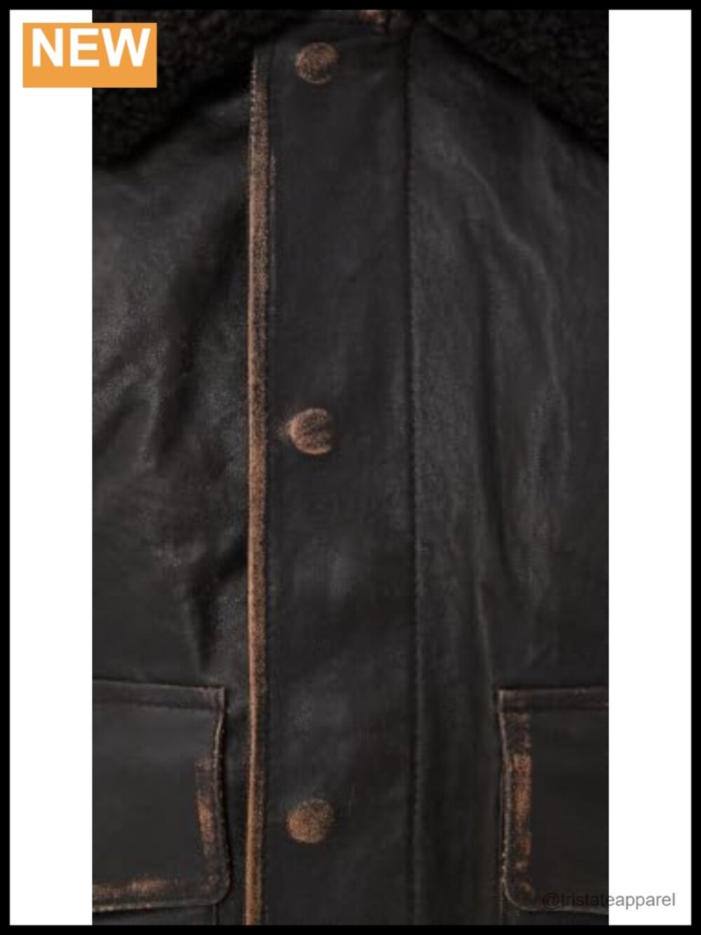 Detachable Collar Leather A-2 Bomber Jacket Women's Long Sleeve - Picture 5 of 5